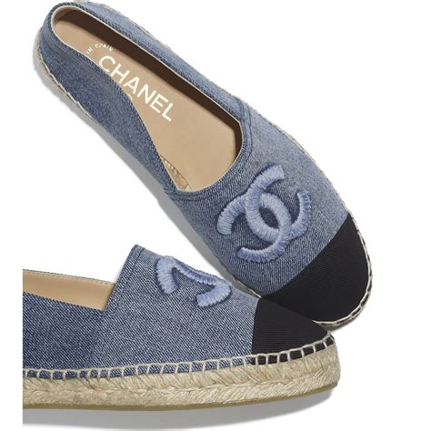 authentic chanel espadrilles|Chanel espadrilles denim.